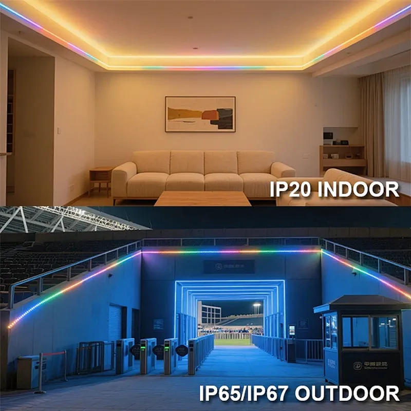 Custom Waterproof IP20 IP65 IP67 Smart RGBW LED Strip Lights